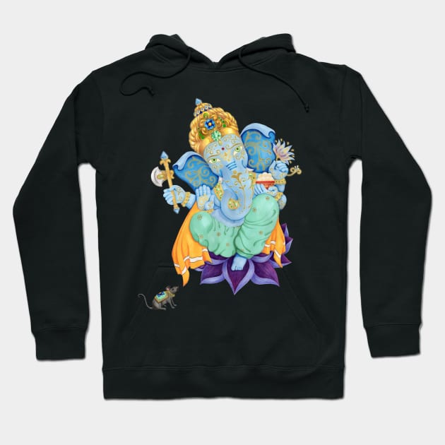 Lord Ganesha - The Obstruction Destroyer Hoodie by MandalaSoul